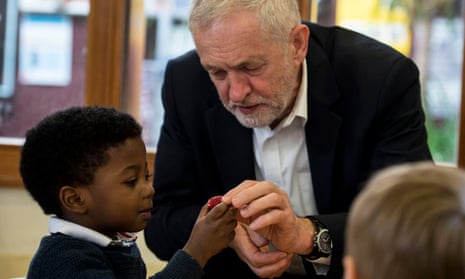 Jeremy Corbyn visits a Sure Start centre