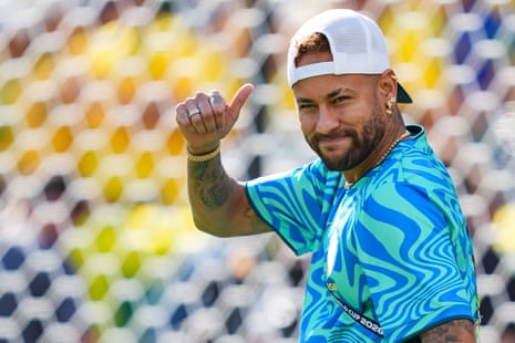 While not involved today, Neymar gets the best seat in the house without paying Fifa a dime.