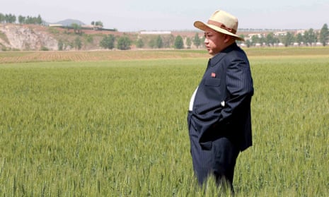 North Korean leader Kim Jong-un visiting Farm No 1116, under Korean People’s Army unit 810.