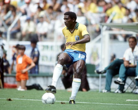 Josimar on the ball against Poland at Mexico 86.