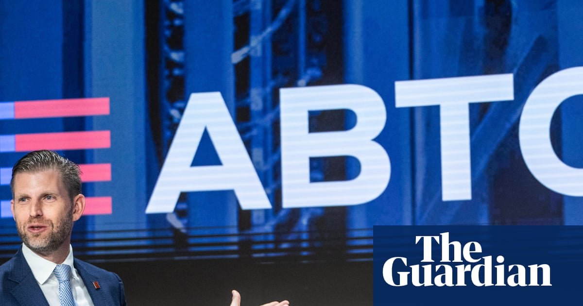 Eric Trump’s cryptocurrency firm loses half its value in half an hour | Eric Trump Eric Trump’s cryptocurrency firm loses half its value in half an hour | Eric Trump