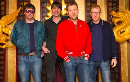 Blur (L-R): Graham Coxon, Alex James, Damon Albarn and Dave Rowntree, in 2015.