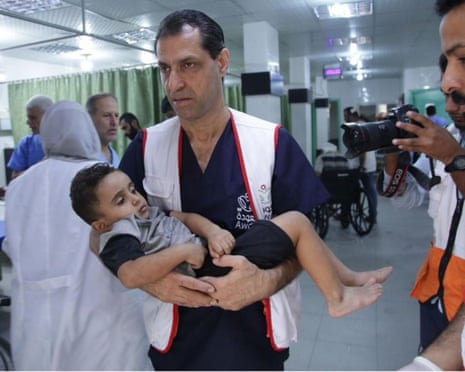 Dr Ahmed Muhanna, director of al-Awda Hospital, pictured in an undated screengrab.