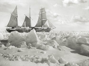 The Endurance surrounded by ice and snow