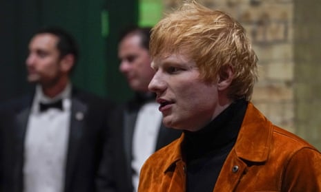Ed Sheeran attends the first Earthshot Prize awards ceremony at Alexandra Palace in London on 17 October