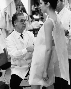 Cristóbal Balenciaga at work in Paris, 1968