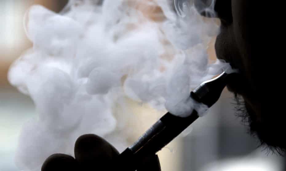 Man smoking an e-cigarette