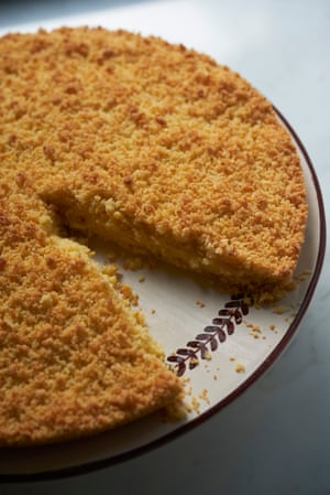 Old fashioned and homely: Sicilian lemon cream pie.. From TWO KITCHENS by Rachel Roddy, published by Headline Home 2017.