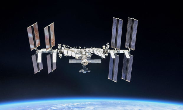The International Space Station above Earth