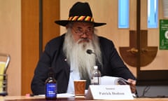 Labor senator Pat Dodson at a hearing in Parliament House, Canberra