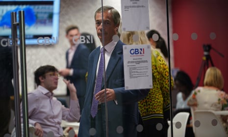 Nigel Farage in the GB News greenroom