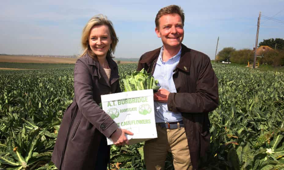 Liz Truss, pictured left, says EU membership means farmers can export products freely without trade barriers.