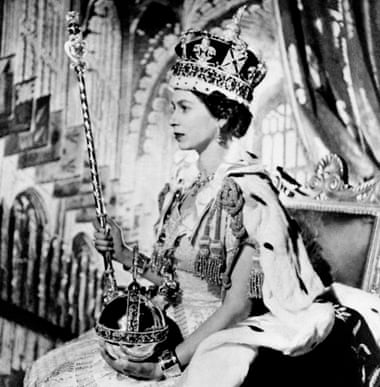 Queen Elizabeth II poses on her coronation day in London in 1953
