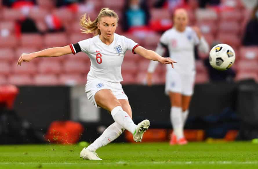 England’s Leah Williamson in action during a 2-0 defeat to Canada.