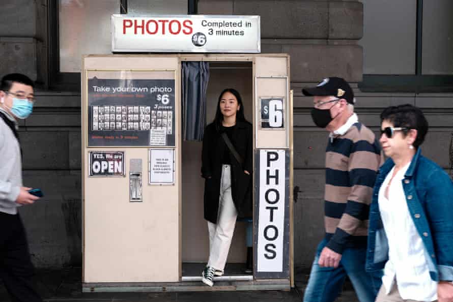 Jenny Seo in a photo booth