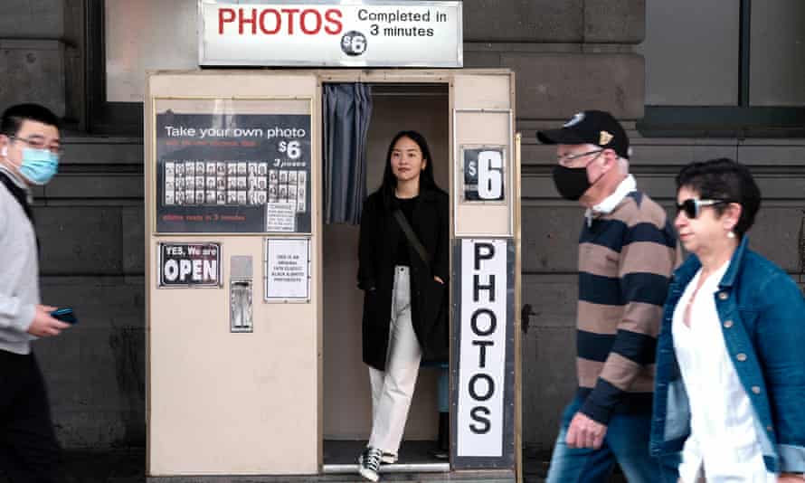 Jenny Seo en un fotomatón