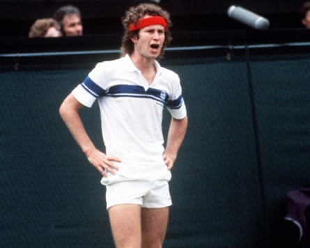 John McEnroe shouting with hands on hips