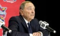 NHL commissioner Gary Bettman speaks during a news conference at the All-Star Game in Toronto on Friday.