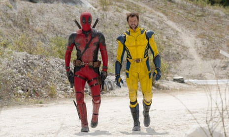 Worlds collide … Ryan Reynolds and Hugh Jackman in Deadpool &amp; Wolverine.