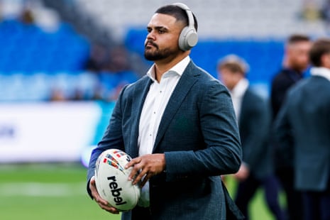 Latrell Mitchell prepares for the opening match of the 2026 Rugby League World Cup.