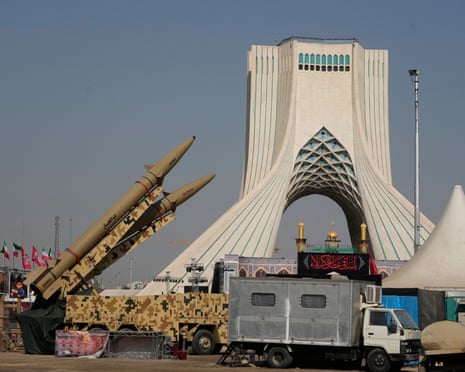 Iranian missiles are displayed in Tehran, Iran, amid the US war on Iran