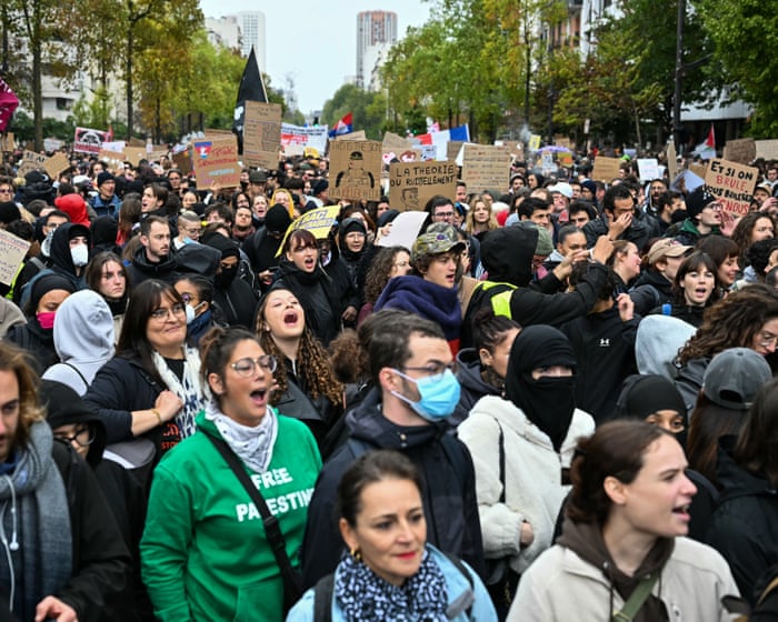 Thousands march in Paris as protests take place across Europe – Europe live