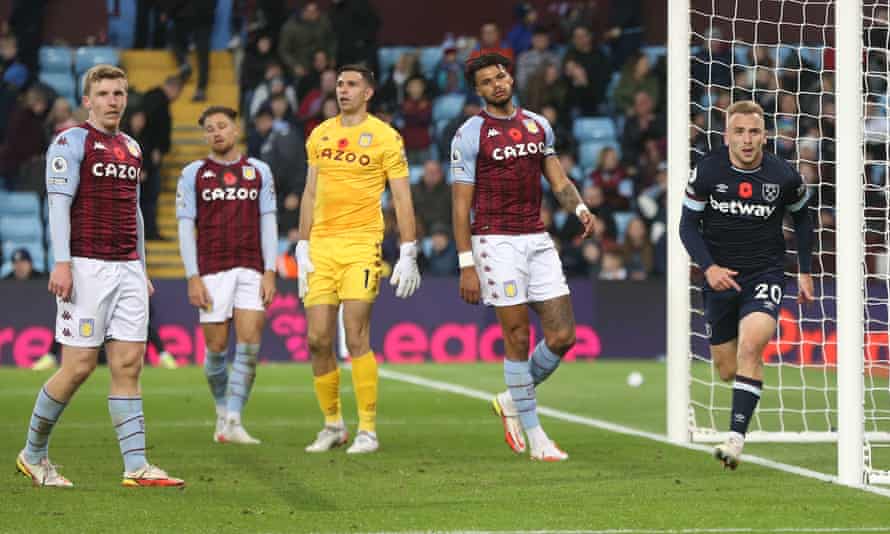 What Aston Villa will expect from Steven Gerrard as he starts repair job | Aston Villa 3 Aston Villa’s defence, here conceding against West Ham, needs to be tightened.