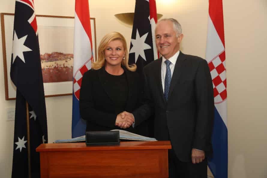 Malcolm Turnbull meets with Kolinda Grabar-Kitarović, President of the Republic of Croatia.