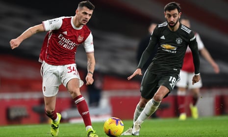 Arsenal take on Manchester United in the Premier League last month. Both clubs’ away legs in the Europa League have been moved.