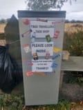 An honesty box on route