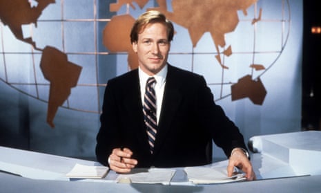 William Hurt in Broadcast News, 1987. He perfected the art of playing men demonstrably less intelligent than he was.