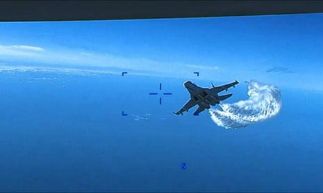 Pentagon footage of the Russian Su-27 Black Sea intercept.