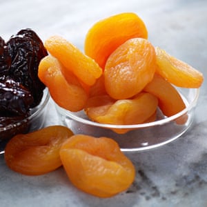 Dried apricots and prunes
