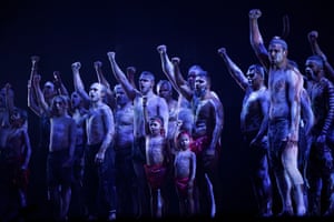 A ‘Reclaim’ performance during The Vigil on the eve of Australia Day at Barangaroo Reserve in Sydney.