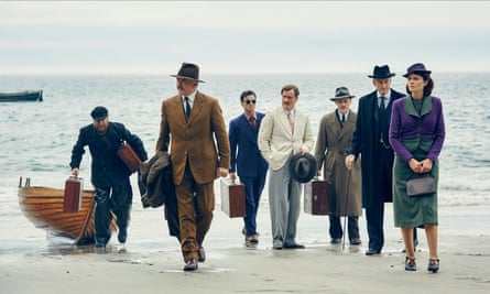 Sam Neill and Charles Dance with fellow cast members in And Then There Were None.