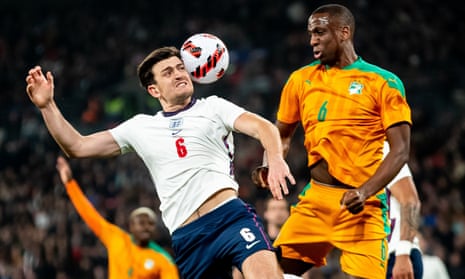 Harry Maguire (left) endured boos from sections of England’s supporters during the victory against Ivory Coast on Tuesday.