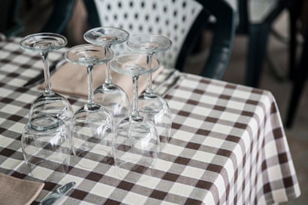 Set the table early, but store glasses upside down to avoid pesky dust motes.