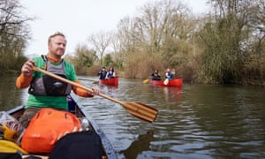 Canoeing on river in Kent