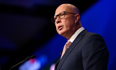 Leader of the Opposition Peter Dutton delivers his keynote speech during the Australian Financial Review Business Summit, in Sydney, Tuesday, March 12, 2024. (AAP Image/Bianca De Marchi) NO ARCHIVING