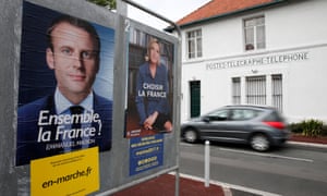French presidential election posters in Saint-Josse.
