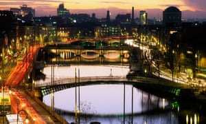 View over Dublin’s financial centre.