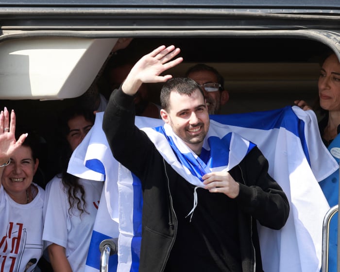'You are coming home': surviving Israeli hostages freed after two years in Gaza – video report