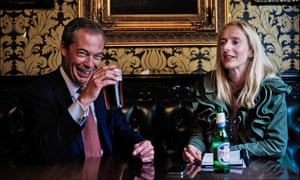 Guardian writer Marina Hyde with Nigel Farage