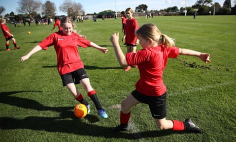 Participation in girls’ football is on the up.