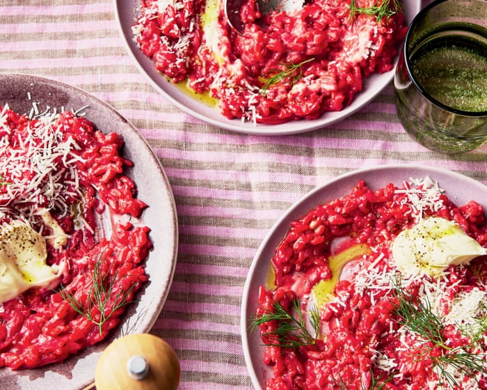 Alice Zaslavsky’s shortcut beetroot baked risotto – recipe