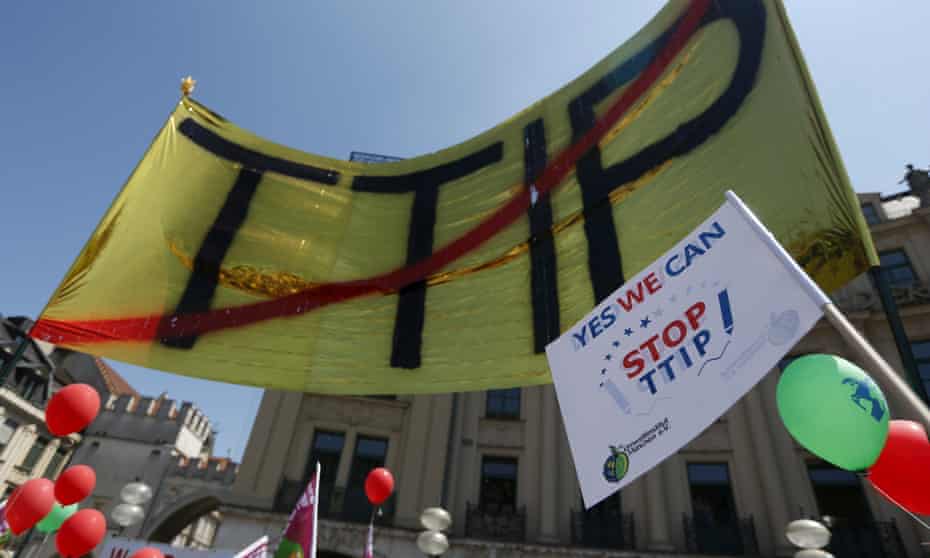 An anti-TTIP rally