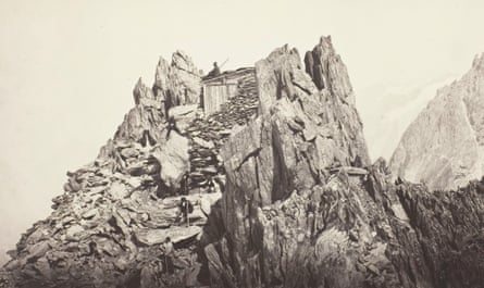 A 19th-century photo of Refuge des Grands Mulets on Mont Blanc, Europe’s first mountain refuge.
