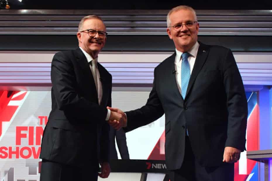 Anthony Albanese and Scott Morrison
