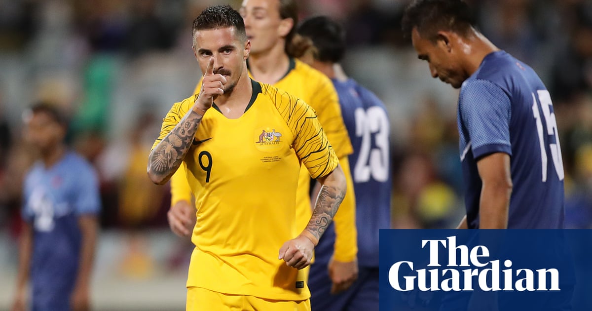 Jamie Maclaren hits hat-trick as Socceroos stroll to win over Nepal