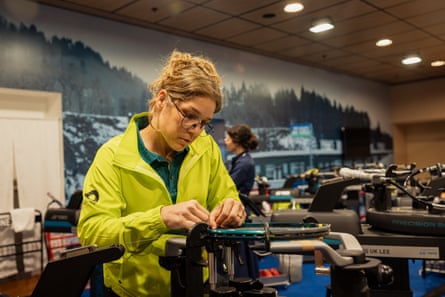 Racket stringer Priscilla Mendes.